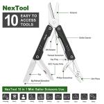 NexTool Keychain Multitool, Mini Sailor Scissors, 10 in 1 Mini Multitool with EDC Pocket Knife, Mini Pliers, Bottle Opener and Screwdriver for Fishing, Camping, Gifts for Men on Christmas, Birthday
