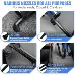 Viewsun Car Cleaning Kit, Car Interior Detailing Kit with High Power Handheld Vacuum, Detailing Brush Set, Windshield Cleaner, Cleaning Gel, Complete Auto Accessories for Men, Women