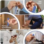 Small Pocket Knife 6 in 1 - Keychain Multitool - Compact Kids Pocket Knife with Bottle Opener, Can Opener, Corkscrew, Phillips Screwdriver - EDC Gift for Men, Women, Camping, Hiking, Travel - 5005 BL