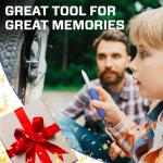 Small Pocket Knife 6 in 1 - Keychain Multitool - Compact Kids Pocket Knife with Bottle Opener, Can Opener, Corkscrew, Phillips Screwdriver - EDC Gift for Men, Women, Camping, Hiking, Travel - 5005 BL