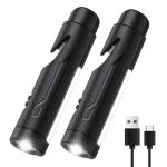 KnLnny Ware Automotive Escape Tool, Window Breaker,Seatbelt Cutter, Car Flashlight,Emergency Kit Self Defense Accessories, 5 in1 Auto Tactical Gear, SOS Flashing, USB Charging, Magnetic Attraction