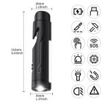 KnLnny Ware Automotive Escape Tool, Window Breaker,Seatbelt Cutter, Car Flashlight,Emergency Kit Self Defense Accessories, 5 in1 Auto Tactical Gear, SOS Flashing, USB Charging, Magnetic Attraction