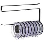 Tumbler Lid Organizer, Horizontal Tumbler Lid Storage Hook Up to 10 Lids, Space Saving Cup Lid Holders Under Cabinet Tumbler Lid Hook for Kitchen Organizer and Storage,Hanging Paper Towel Rack Hanger