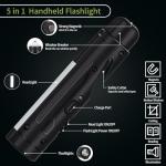 KnLnny Ware Automotive Escape Tool, Window Breaker,Seatbelt Cutter, Car Flashlight,Emergency Kit Self Defense Accessories, 5 in1 Auto Tactical Gear, SOS Flashing, USB Charging, Magnetic Attraction