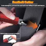 smosun Safehammer - Upgraded Safe Hammer Glass Breaker Under Water, Car Hammer Seatbelt Cutter Window Breaker Emergency Escape Tool, Safehammer Glass Breaker for New Cars (3PCS Red & Black & Silver)