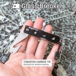 Compact Vehicle Emergency Multi-Tool - Rescue-Grade Tungsten-Carbide Glass Breaker & Seatbelt Cutter for Car Rescue and Roadside Safety - Auto Emergency Preparedness Tool - Keyport Escape Tool Kit
