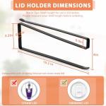 Tumbler Lid Organizer, Horizontal Tumbler Lid Storage Hook Up to 10 Lids, Space Saving Cup Lid Holders Under Cabinet Tumbler Lid Hook for Kitchen Organizer and Storage,Hanging Paper Towel Rack Hanger