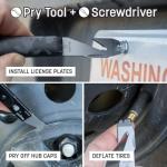 Compact Vehicle Emergency Multi-Tool - Rescue-Grade Tungsten-Carbide Glass Breaker & Seatbelt Cutter for Car Rescue and Roadside Safety - Auto Emergency Preparedness Tool - Keyport Escape Tool Kit