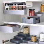 gomfily Kitchen Spice Jar Rack Drawer Under Cabinet Space Rack Organizer Stylish Unique Modern Kitchen Gudget with Stickers