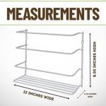 Evelots Kitchen Wrap Organizer - 2 Pack - Hold up to 4 Plastic, Foil, Paper, Wax - Cabinet Door, Wall Rack Basket - Sandwich, Freezer, Food Bag Storage - Laundry Supplies - Plastic Coated Metal