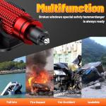 smosun Safehammer - Upgraded Safe Hammer Glass Breaker Under Water, Car Hammer Seatbelt Cutter Window Breaker Emergency Escape Tool, Safehammer Glass Breaker for New Cars (3PCS Red & Black & Silver)