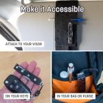 Compact Vehicle Emergency Multi-Tool - Rescue-Grade Tungsten-Carbide Glass Breaker & Seatbelt Cutter for Car Rescue and Roadside Safety - Auto Emergency Preparedness Tool - Keyport Escape Tool Kit