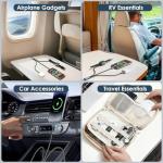 Travel Essentials,Multi Charging Cable for Apple Watch Charger/iPhone Charger/Samsung Charger,Airplane Gadgets RV Essentials for iWatch Ultra/10-2/iPhone 17-11/Samsung S25-S20,airPods,Car-4FT Black