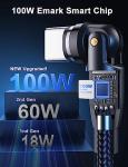 100W 540 Rotation Magnetic Charging Cable 3.3FT/6FT-2Pack, USB C to USB C Cable Fast Charge Magnetics USB C Charging Cable, Magnetic Charge Cable, Data Transfer Capable, Compatible with All Devices