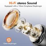 Lanteso True Wireless Bluetooth 5.3 Earbuds, 48H Playtime,Light Weight Headphones in Ear Buds Built in Mic Headset Premium Sound with Deep Bass,Clear Calls Earphones for Sports Workout Black