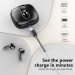 Wireless Earbuds, Bluetooth Headphones V5.4 Stereo Bass Ear Buds with ENC Noise Cancelling Mics,56H Bluetooth Earbuds with LED Display Charging Case, IP7 Waterproof Earphones for Android iOS【Mini】