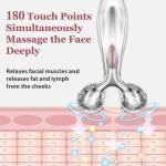 Lanfixilly Stainless Steel Gua Sha and Face Roller Set, Facial Tool for Face Sculpting, Metal Skin Care, Massager for Women