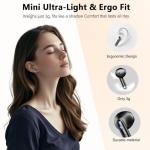 Wireless Earbuds, Bluetooth Headphones V5.4 Stereo Bass Ear Buds with ENC Noise Cancelling Mics,56H Bluetooth Earbuds with LED Display Charging Case, IP7 Waterproof Earphones for Android iOS【Mini】