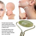 fuvooi Jade Gua Sha Facial Massager Set - 5 in 1 Skin Care Tools with Roller and Massager