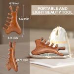 Olaemuo 4 in 1 Gua Sha Tool for Face,Scalp Massager with Gift Box,Massage Comb for Head,Face,Eye,Neck & Body Meridian Therapy Tool for Relaxation,Natural Sandalwood