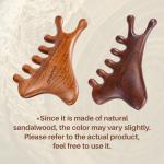 Olaemuo 4 in 1 Gua Sha Tool for Face,Scalp Massager with Gift Box,Massage Comb for Head,Face,Eye,Neck & Body Meridian Therapy Tool for Relaxation,Natural Sandalwood