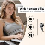 Wireless Earbuds, Bluetooth Headphones V5.4 Stereo Bass Ear Buds with ENC Noise Cancelling Mics,56H Bluetooth Earbuds with LED Display Charging Case, IP7 Waterproof Earphones for Android iOS【Mini】