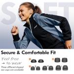 Lanteso True Wireless Bluetooth 5.3 Earbuds, 48H Playtime,Light Weight Headphones in Ear Buds Built in Mic Headset Premium Sound with Deep Bass,Clear Calls Earphones for Sports Workout Black