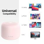 Bobtot Portable Bluetooth Speakers with Strap Easy to Carry, Wireless IPX5 Waterproof Mini Speaker with Loud Stereo Sound, 20 Hours Playtime, Rechargeable Battery, Built-in Microphone, Pink