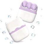 Ice Roller for Face and Eyes,Christmas Gifts for Women Mom,2 in 1 Face Roller and Travel Case,Facial Skin Care Tools,White Elephant Gifts(Purple)