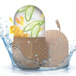 Ice Face Roller, Ice Cube Roller for Face，Facial Beauty Ice Roller Skin Care Tools,De-Puff Eye Bags, Reduce Migraine Pain（Brown）