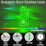 VoMii Crystal Lamp Touch, RGB 16 Colors Changing Night Light with Remote, Crystal Table Lamp Bedside Lamp, Rose Wave Diamond Night Light, Ambient Lighting for Bedroom/Game Room/Dinning Room