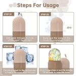 Ice Face Roller, Ice Cube Roller for Face，Facial Beauty Ice Roller Skin Care Tools,De-Puff Eye Bags, Reduce Migraine Pain（Brown）