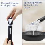 RIMAY Soap Dispensing Dish Brush, Dish Scrubber with Soap Dispenser, Dish Soap Brush, Dish Wand with Soap Dispenser Kitchen Brush for Dishes, Pans, Sink, Pots