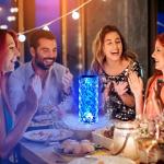 VoMii Crystal Lamp Touch, RGB 16 Colors Changing Night Light with Remote, Crystal Table Lamp Bedside Lamp, Rose Wave Diamond Night Light, Ambient Lighting for Bedroom/Game Room/Dinning Room