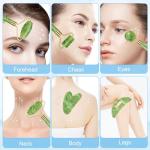 Sbnnfikeb Jade Roller and Gua Sha Set,Gua Sha Facial Tools,Face Roller,Jade Roller for Face,Guasha Tools for Face,Self Care Gift for Men Women