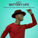 JLab Go Air Pop+ True Wireless Earbuds, in Ear Headphones, Bluetooth Earphones, 35H Playtime Ear Buds, Bluetooth Earbuds with Microphone, USB-C Charging Case, Dual Connect, EQ3 Sound, Rose