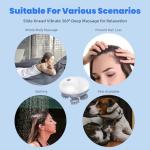 LeCoirrax Upgraded Electric Scalp Massager for Men Women, Handheld Cat Dog Pet Head Massager with 4 Massage Heads, 3 Speeds, Waterproof Massager for Soothing Muscles Joints, Hair Growth, Stress Relax