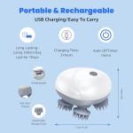 LeCoirrax Upgraded Electric Scalp Massager for Men Women, Handheld Cat Dog Pet Head Massager with 4 Massage Heads, 3 Speeds, Waterproof Massager for Soothing Muscles Joints, Hair Growth, Stress Relax