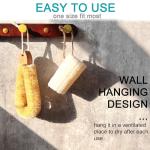 Mr.Cui'shop 2PACK Quality SISAL All Natural Spa Foot Brush with Wooden Handle - Dry or Wet Use - 7.3 inch Length - Exfoliates, Improves Blood Circulation, Cellulite Reduction