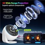 Galaxy Projector for Bedroom, HD Image Star Projector Galaxy Light Adjustable Knob, 13 Film Discs Planetarium Projector for Kids, 360° Rotating 1/2h Timer Simple 3-Button Control