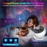 Galaxy Projector for Bedroom, HD Image Star Projector Galaxy Light Adjustable Knob, 13 Film Discs Planetarium Projector for Kids, 360° Rotating 1/2h Timer Simple 3-Button Control
