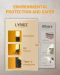Lyridz Rechargeable Wall Sconce, LED Motion Sensor Night Light, Stick-on 1-50LM Dimmable Battery Nightlights for Bathroom, Bedroom, Stairs, Hallway, Kitchen, 2-Pack