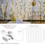 suddus Vines with Light for Bedroom, 200 LED Fairy Lights with Vines, Ivy Curtain Lights for Dorm, Wedding, Party, Wall, Indoor, Outdoor Decor, 6.5ft x 6.5ft