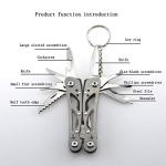Small Multitool Pliers,Outdoor Pocket Multitools Mini Pliers,Best Gifts for Mens, Boys, Birthdays, Christmas, Friends, 15 In 1 Stainless Steel Accessible Tools(Grey)