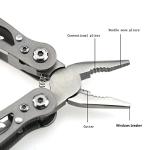 Small Multitool Pliers,Outdoor Pocket Multitools Mini Pliers,Best Gifts for Mens, Boys, Birthdays, Christmas, Friends, 15 In 1 Stainless Steel Accessible Tools(Grey)