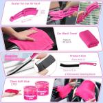 55PCS Pink Car Detailing Kit Interior Cleaner with High Power Handheld Vacuum, Car Wash kit with Detailing Brush Set,Car Interior Detailing Kit,Car Accessories for Cars,Gifts for Women