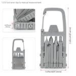 Generic 12 in 1 Keychain Multitool Screwdriver Bit Folding Multi Tool Bottle Opener Portable Pocket Tool for Outdoors Camping