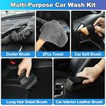 NIKCOSMK Car Cleaning Kit, Car Detailing Kit with Car Vacuum 8000PA High Suction, Car Interior Cleaning Supplies with Detailing Brushes, Windshield Cleaner Tool, Car Accessories for Men & Women