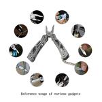 Small Multitool Pliers,Outdoor Pocket Multitools Mini Pliers,Best Gifts for Mens, Boys, Birthdays, Christmas, Friends, 15 In 1 Stainless Steel Accessible Tools(Grey)