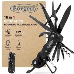 Bovgero Multitool Knife, 16 in 1 Pocket Knife, Handmade Multi Tool Knife, Birthday Christmas Gift for Men Women Him Her Boyfriend Girlfriend Dad Husband, Blue